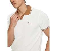 Guess Men's Weston Waffle-Knit Tipped Polo Shirt