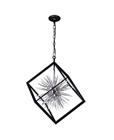 Cwi Lighting 30" Metal Starburst 6 Light Chandelier