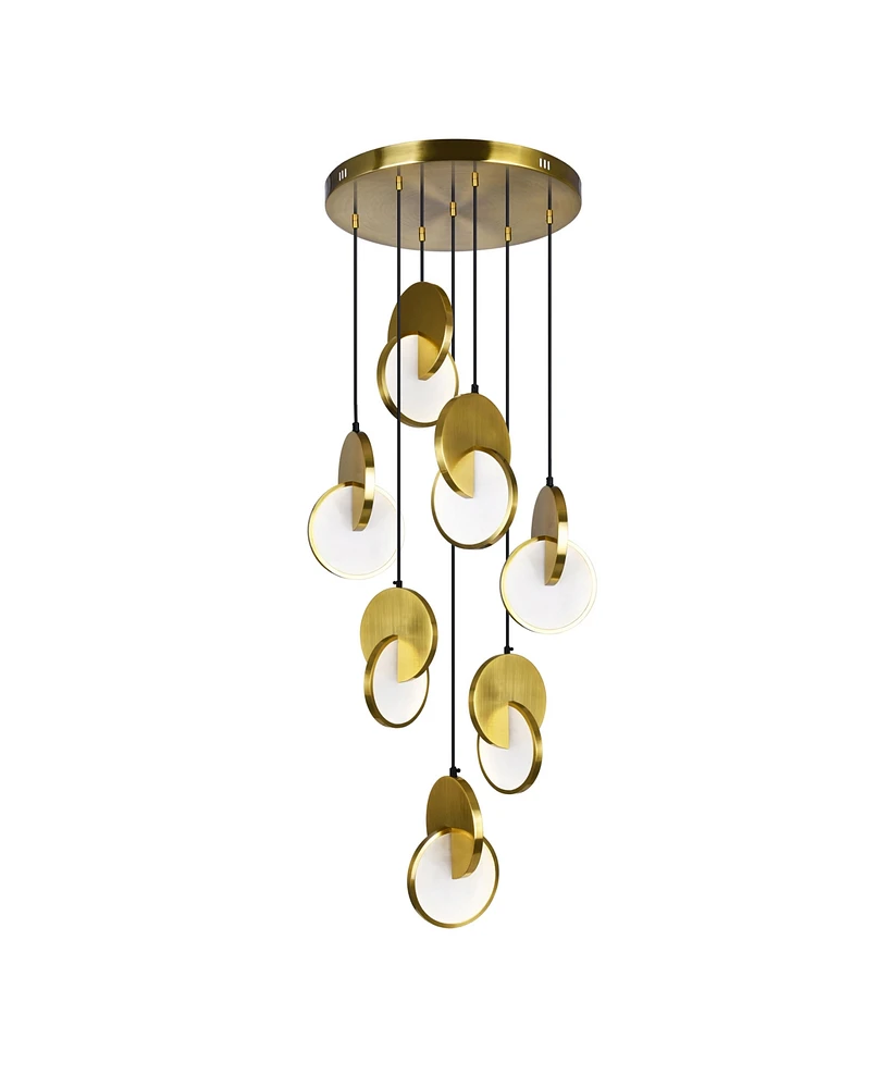 Cwi Lighting 12" Metal Tranche Led Pendant