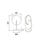 Cwi Lighting 16" Metal Tranche Led Lamp