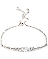 Emily in Paris Silver-Tone Cubic Zirconia Slider Bracelet