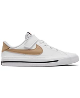 Nike Little Kids' Court Legacy Stay-Put Closure Casual Sneakers from Finish Line