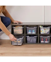 ECR4Kids Streamline 10 Cubby Tray Storage Cabinet, 2x5, Natural