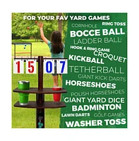 Swooc Cornhole Score Keeper & Other Yard Games – Weather Resistant – Cornhole Scoreboard With Drink Holder & Bottle Opener