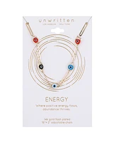 Unwritten Multi Color Evil Eye Paperclip Necklace