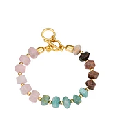 Unwritten Rose Quartz Amazonite Rhodonite Stone Bracelet