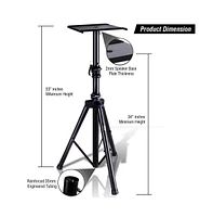 Pyle Dual Studio Monitor Speaker Stand Mounts, Universal Device Stands, Pair