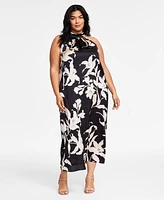 Vince Camuto Plus Floral-Print Sleeveless Maxi Dress