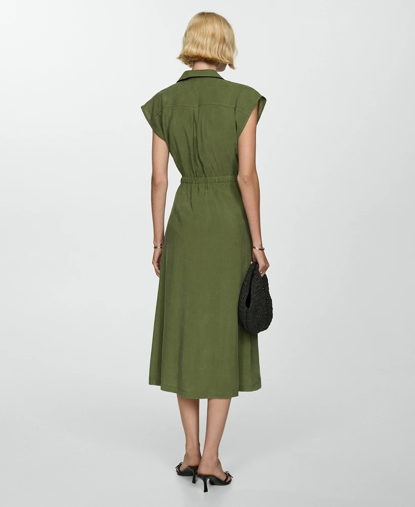 Mango Women's Buttons Detail Modal Dress