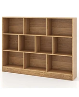 Costway -Cube Bookcase 41" Wooden Toy Storage Organizer for Kids Bookshelf