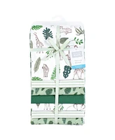 Hudson Baby Cotton Poly Flannel Receiving Blankets Bundle, Jungle, One Size