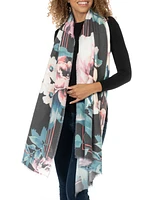 Vince Camuto Ikat Blooms Supersoft Oblong Scarf