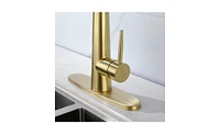 Slickblue Gold Kitchen Faucet with Pull-Down Sprayer for Modern Kitchens