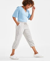 Style & Co Women's Pull-On Bungee-Hem Capri Pants, Exclusively at Macy's