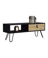 Depot E-Shop Mosby Coffee Table with Modern Hairpin Legs Design and Drawer