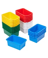 ECR4Kids Scoop Front Storage Bins, Assorted, 25-Piece