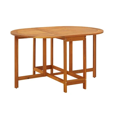 vidaXL Patio Table 51.1"x35.4"x28.3" Solid Acacia Wood