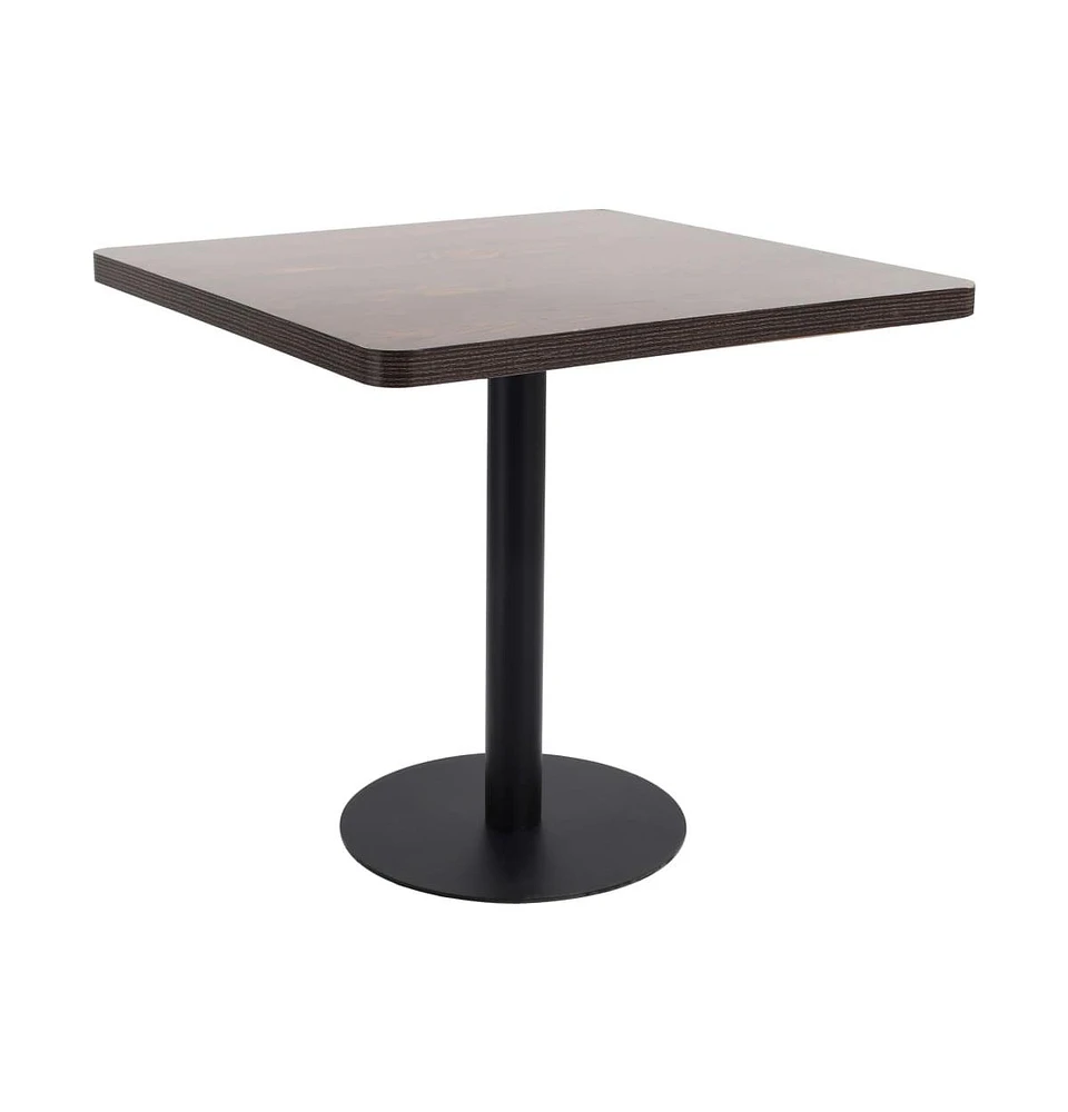 vidaXL Bistro Table Dark Brown 31.5"x31.5" Mdf