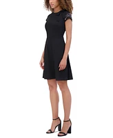 kensie Women's Embellished-Sleeve Sheath Dress