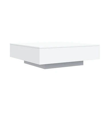 vidaXL Coffee Table White 39.4"x39.4"x12.2" Engineered Wood