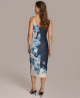 Donna Karan Women's Floral Print Sleeveless Sheath Dress