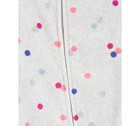 Carter's Baby Girls 1-Piece Sprinkle-Dot Fleece Footed Pajama