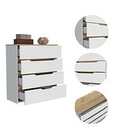 Aralia Drawer Dresser 35"H, Four Drawers, Superior Top