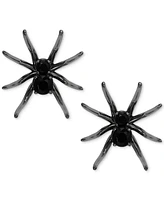 Ajoa by Nadri Ruthenium-Plated Jet Nano Crystal Spider Stud Earrings