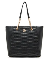 Anne Klein Large Ruched Chain Straps Tote Bag