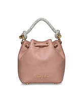 Anne Klein Crystalized Top Handle Mini Bucket Handbag