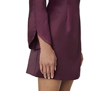 French Connection Women's Structured Satin Long-Sleeve Dress