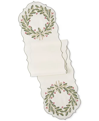 Lenox Holiday Nouveau Wreath Table Runner, 14" x 72"