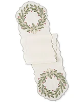 Lenox Holiday Nouveau Wreath Table Runner, 14" x 72"