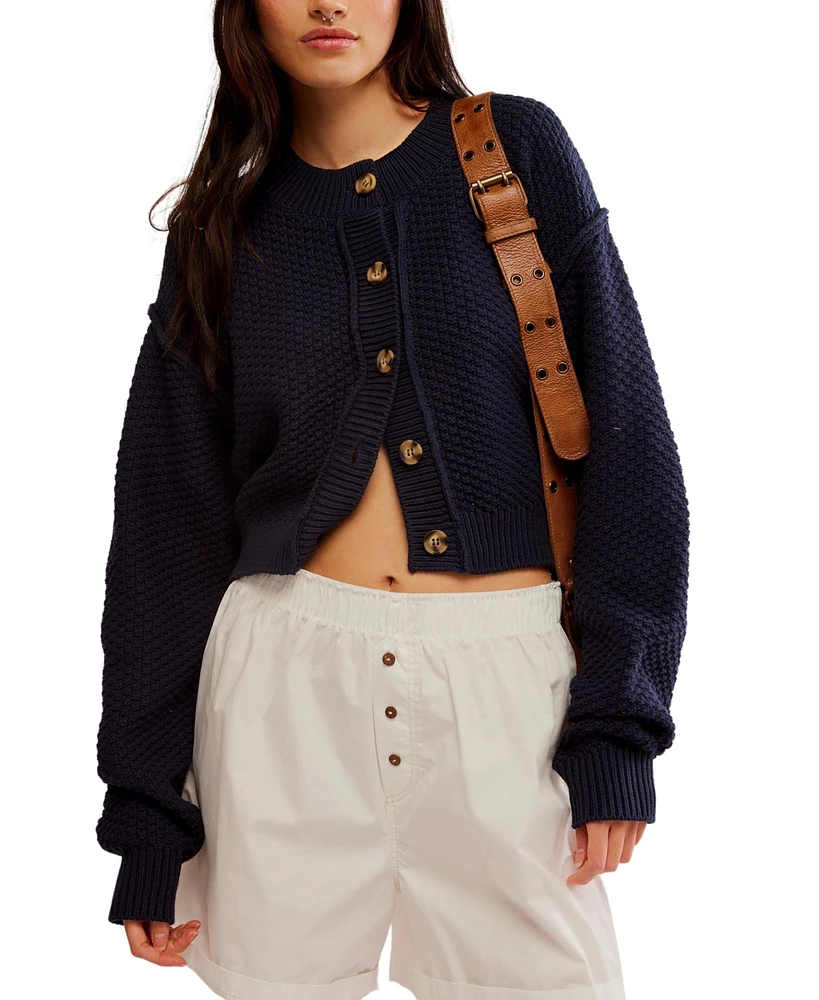 Free People Women's Lila Slouchy Cropped Cardigan