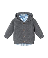 Andy & Evan Baby Boys Grey Hooded Cardigan Cord Set