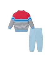 Andy & Evan Baby Boys Striped Sweater Jogger Set