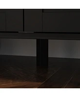 Famapy White Wood 5-Shelf Standard Bookcase with Ball-Shape Legs