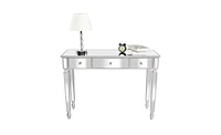 Slickblue Mirror Dressing Table with Three Drawers: Elegant Console Table for Bedroom or Vanity