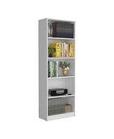 Vinton 4-Tier Bookcase with Modern Storage for Books and Decor