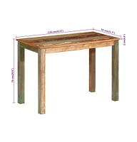 vidaXL Dining Table 43.3"x21.7"x29.9" Solid Wood Reclaimed