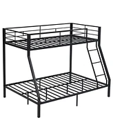 Slickblue Twin Over Full Metal Bunk Bed – Sturdy Bunk for Kids, Teens, and Adults