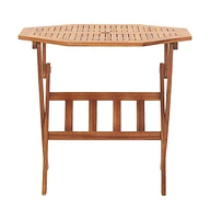 vidaXL Folding Patio Table 35.4"x29.5" Solid Wood Acacia