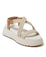 Dearfoams Women's Daylen Adjustable Strap Platform Sandal