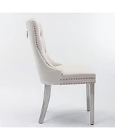 Slickblue Modern High-End Tufted Velvet Upholstered Dining Chair with Solid Wood Frame Contemporary Elegance