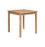 vidaXL Patio Table 31.5"x31.5"x30.3" Solid Teak Wood