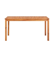 vidaXL Patio Table 59"x35.4"x29.1" Solid Acacia Wood