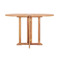 vidaXL Folding Butterfly Patio Table 47.2"x27.6"x29.5" Solid Teak Wood