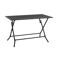 vidaXL Folding Mesh Table 47.2"x23.6"x28.3" Steel Anthracite