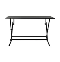 vidaXL Folding Mesh Table 47.2"x23.6"x28.3" Steel Anthracite