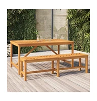 vidaXL Patio Dining Table 59.1"x35.4"x29.1" Solid Wood Acacia